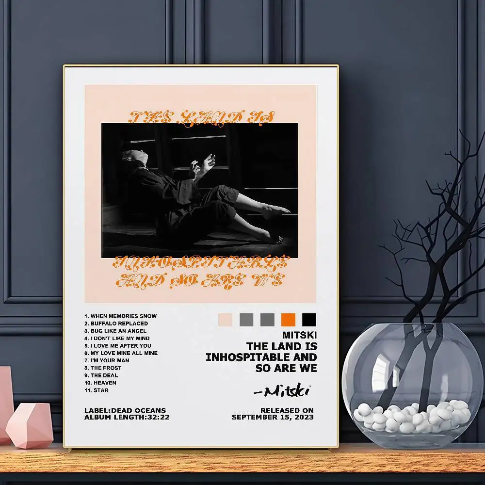 Singer Mitski Nothing’s About To Happen To Me Poster HD Paintings Self Adhesive Prints Home Bedroom Living Room Decor Vintage