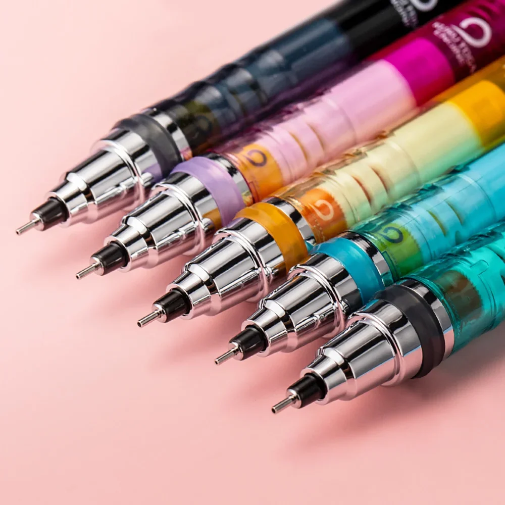 1pcs M5-450 Mechanical Pencil 0.3/0.5mm Transparent Color Limited Automatic Rotating Drawing Pencil Japanese Stationery