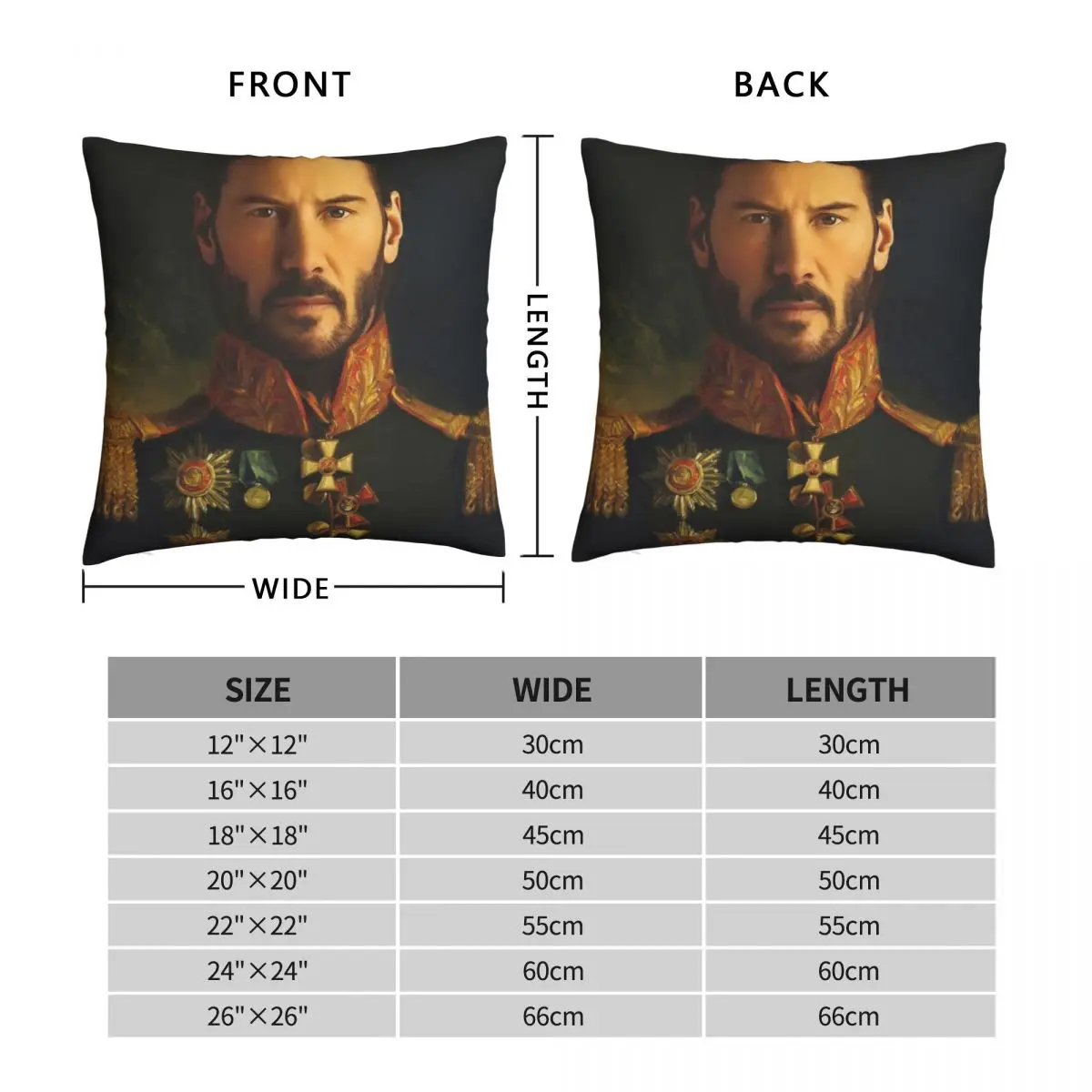 Keanu Reeves Portrait Pillowcase Polyester Linen Velvet Creative Zip Decor Home Cushion Cover