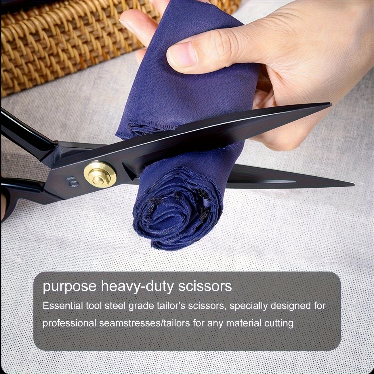 Prajna Tailor Scissors Vintage Professional High Quality Manganese Steel Fabric Leather Cutter Craft Scissors Sewing Accessories - view 5
