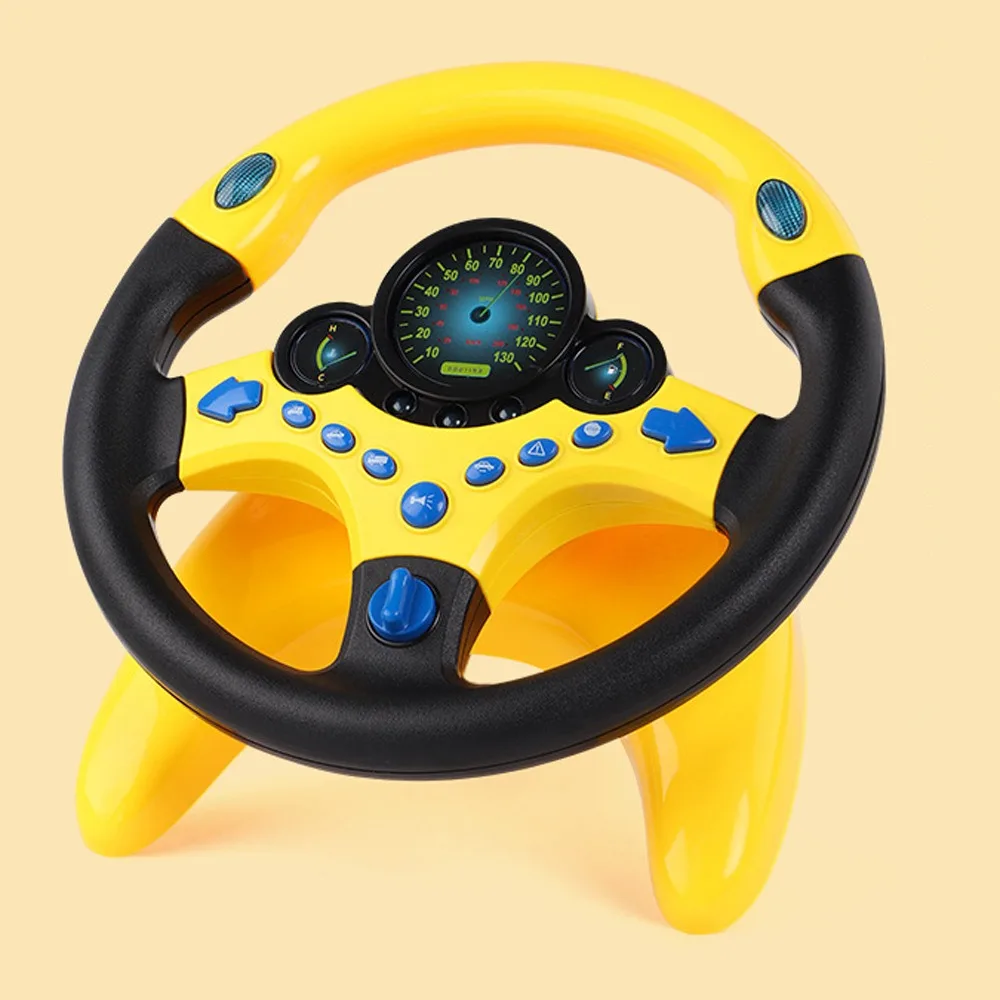 

360 ° Rotation Simulation Steering Wheel Toys Montessori Early Education Steering Wheel Vocal Toys Interactive Multi Functional