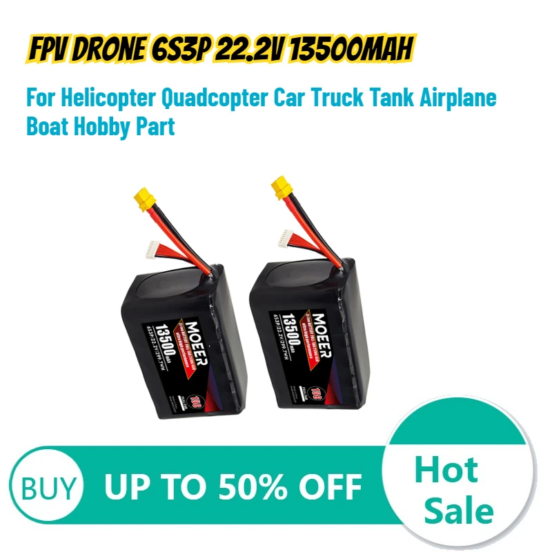 

FPV Drone 6S3P 22.2V 13500mAh 70C G+Plus for Helicopter Quadcopter Car Truck Tank Airplane Boat Hobby Part Rechargeable Battery