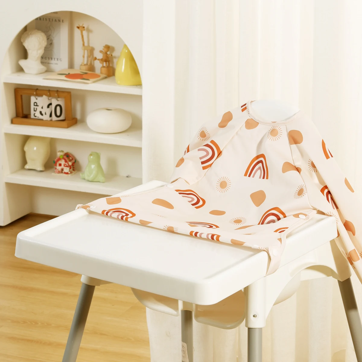 Elinfant 1-teiliges Tischgebrauch, wasserdicht, zum Essen, Baby-Cartoon, langärmelig, Lätzchen für Jungen und Mädchen, weiche Baby-Lätzchen, Spuckkleidung – Detail 1