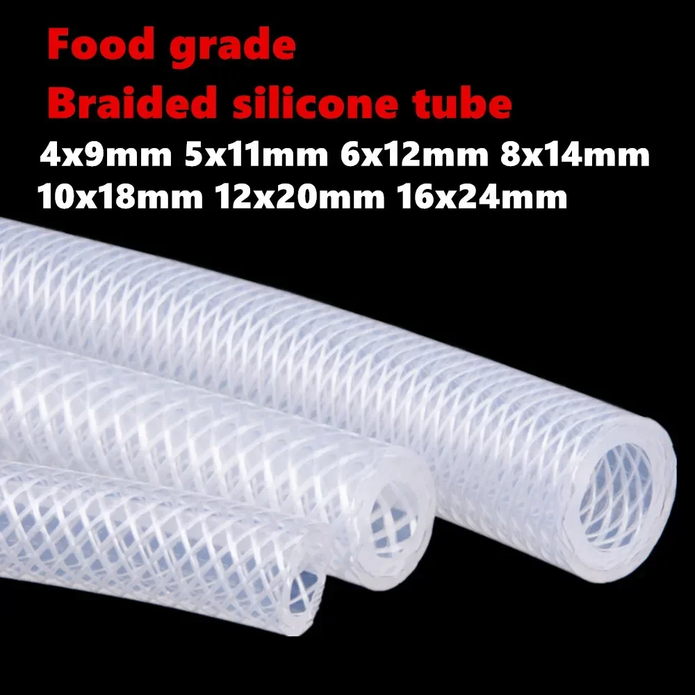 New 1/3/5M Food Grade Silicone Tube 4 5 6 8 10 12 16 Mm Inner Diameter Flexible Rubber Hose Milk Hose Beer Pipe