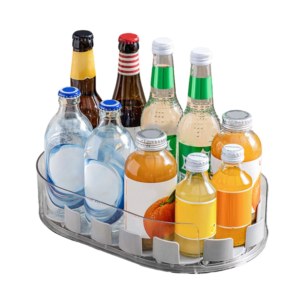 360 ° منظم القرص الدوار للثلاجة مع سعة رف تخزين توابل مشروبات المطبخ للمطبخ على سطح الطاولة #5