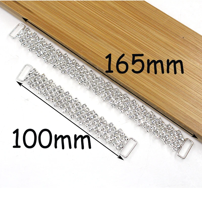 Il nuovo strass 2Pcs 100mm/165mm rinforza i connettori a catena usura di nuoto di cristallo decorazione del Bikini artigianato accessori di