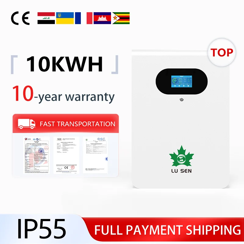 

5kw 10kw Solar Home Energy Storage System Wall-Mounted 100AH-400AH LiFePO4 Lithium Ion Battery