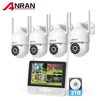 ANRAN 5MP CCTV System Set 4CH NVR 4 Cameras SurveillanceSecurity Camera  Home Protection,2T HDD,Color Night Vision,Two-way Audio