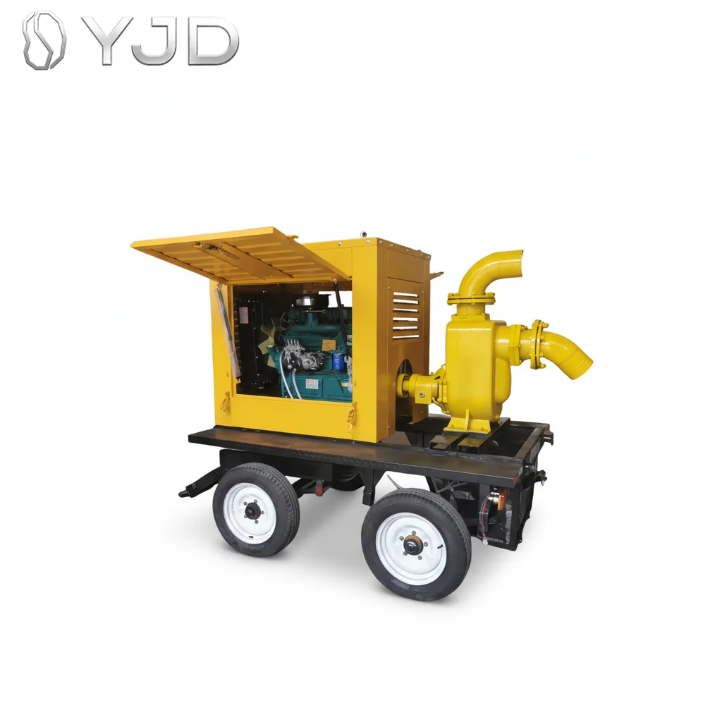 Diesel Engine Low Pressure Centrifugal Water Pump Unit Self-priming Flow Rate 200-1000 m Head 20-100m Flood Control & Drainage