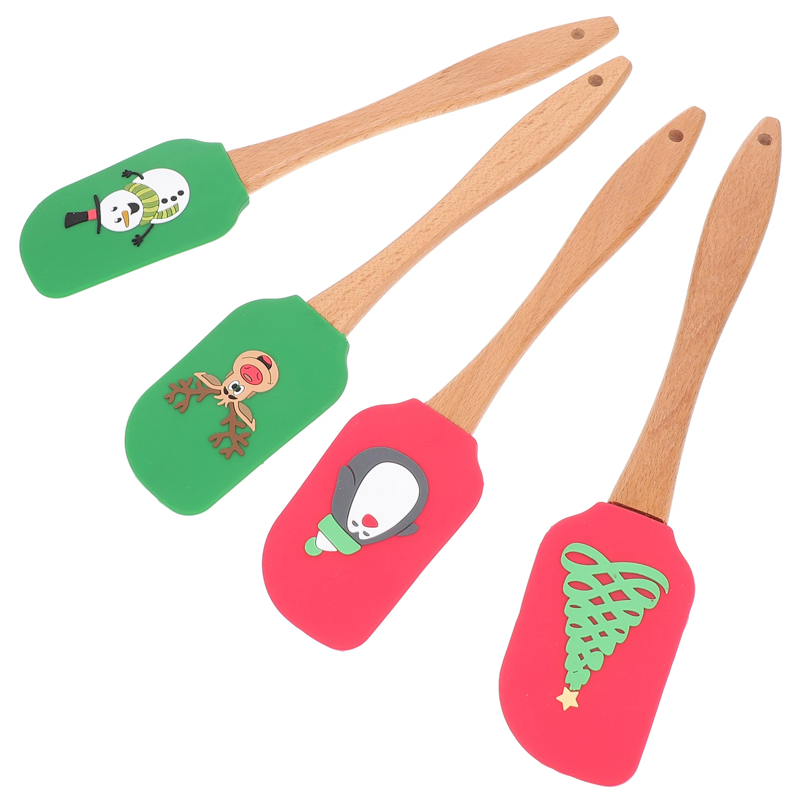 

Silicone Cream Spatula Baking Scraper Reusable Safe Design Easy Clean Wood H High Temp Resistant Practical Tools Storage