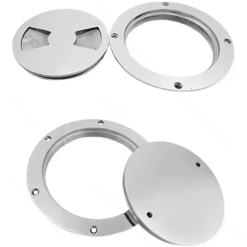 3‑6 Inch 316 Stainless Steel Round Boat Deck Inspection Plate Marine Access Hatch Cover For Yacht Vessel Deck Maintenance