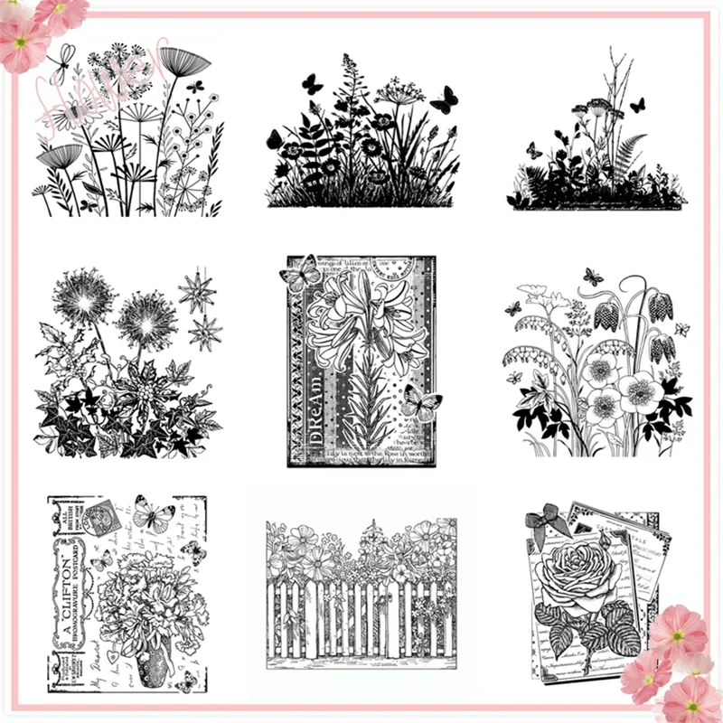 New Arrival Clear Stamps 2021  Scrapbooking Paper  Flower Bouquet Account Craft Set Card Transparent  Christmas Stamps