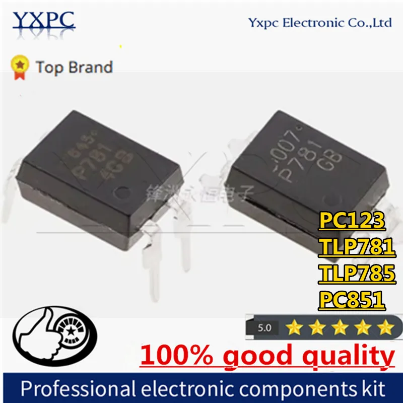 10PCS PC123 PC123B PC851 DIP-4 PC851XNNSZ0F PC851XJ0000F TLP781F TLP781 P781F TLP785GB TLP785 P785 PC123 SOP4 PHOTOCOUPLER IC