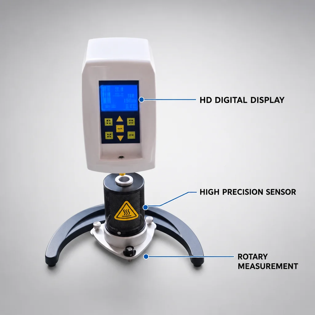 NDJ-1C Pro Brookfield Type Digital Rotary Brix Viscometer Viscosity Tester with Screen Display for Laboratory Use