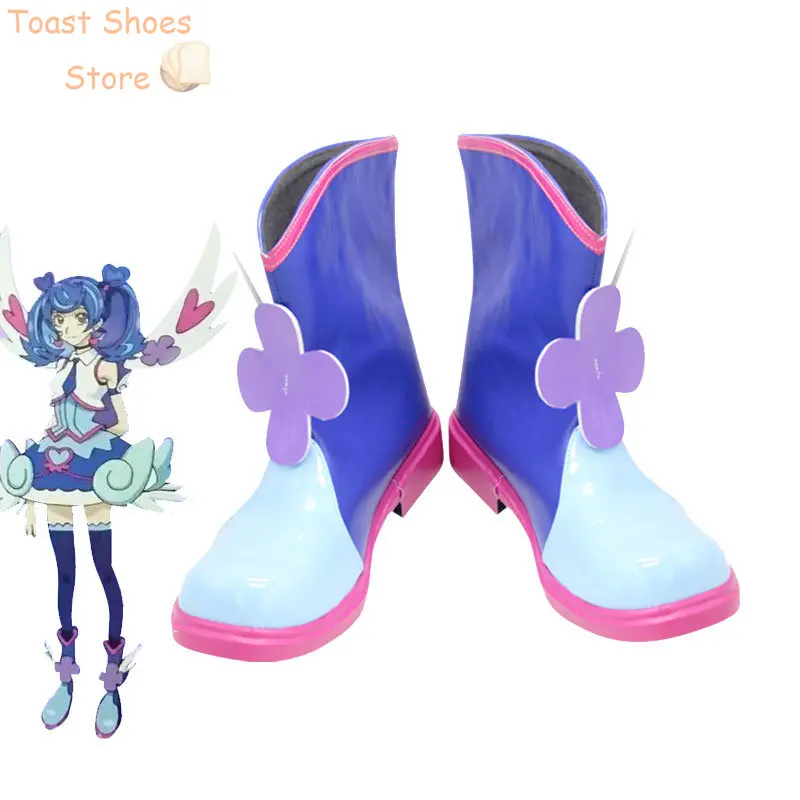 

Blue Angel Cosplay Shoes Anime Yu-Gi-Oh! Cosplay Prop PU Leather Shoes Halloween Carnival Boots Costume Prop