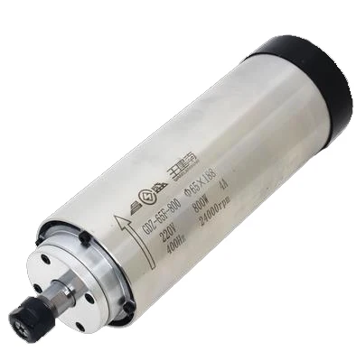GDF65-24Z/800 HQD GDZ-65F-800 CS Air Cooled Spindle Motor 800w ER11 24000RPM Round D65mm 4pcs Bearing view 3