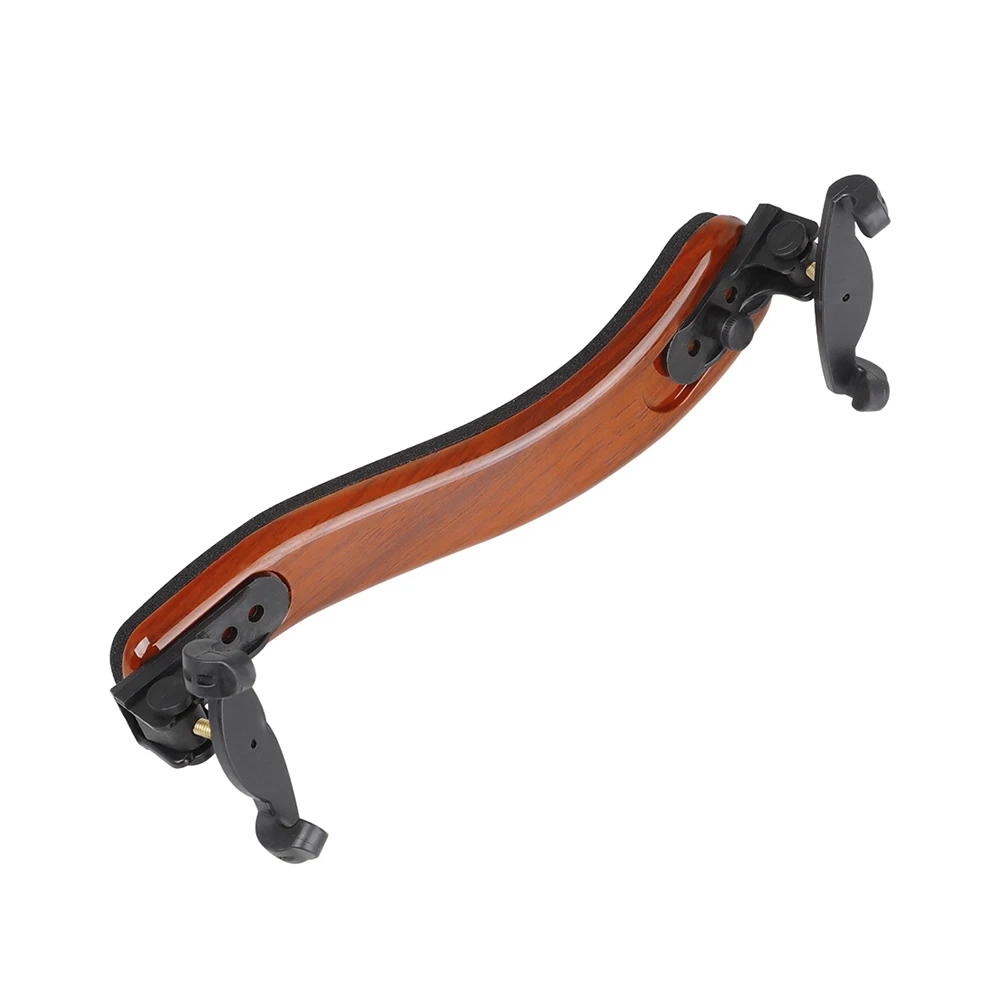 High Quality Violin Shoulder Rest Plastic Padded Solid Wood Coffee Single Board Adjustable 3/4 4/4 Fiddle Parts & Accessories