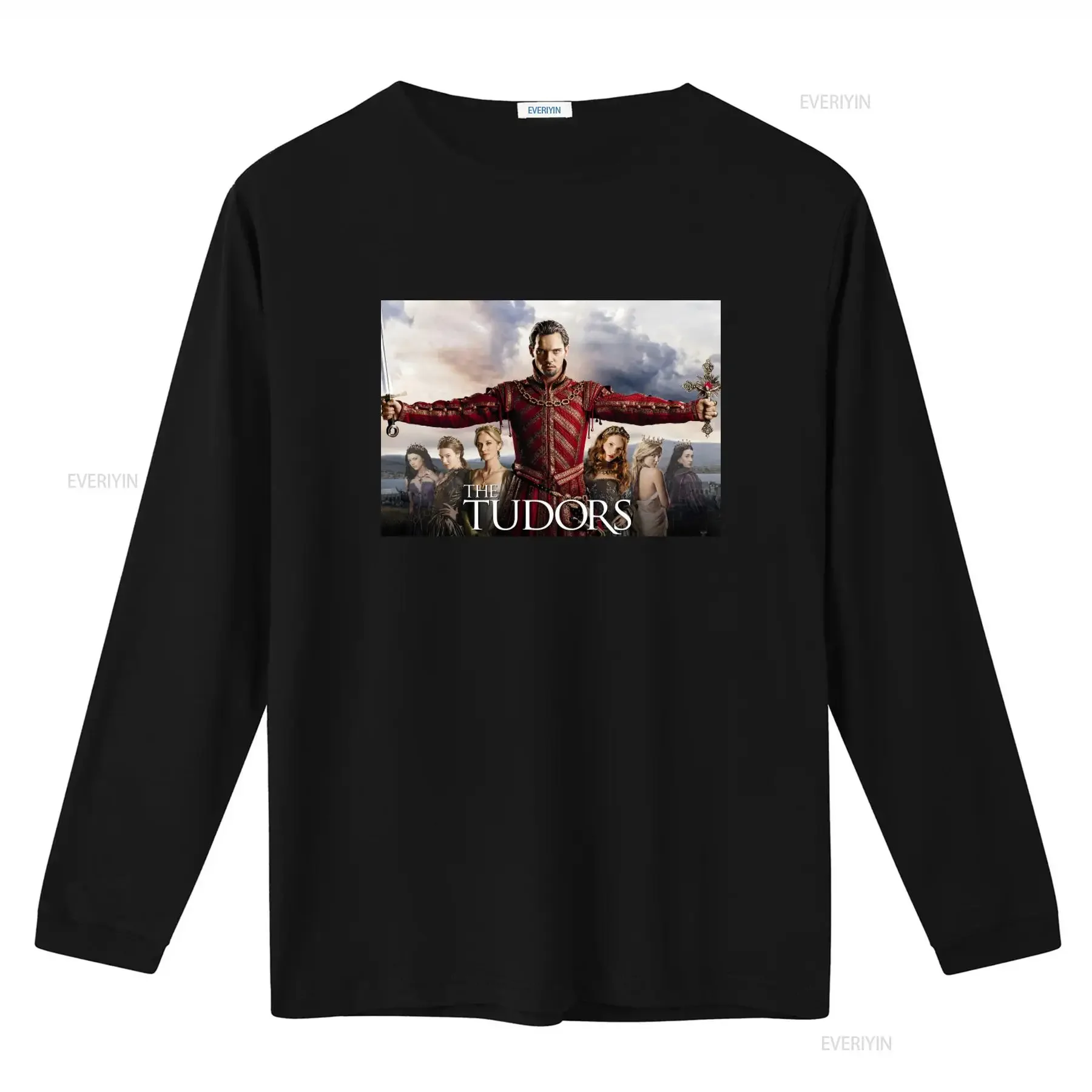 The Tudors Mens Licensed Classic TV Show Black T Shirt Final Seduction Design vintage Washed Top For Everyday Wear Versatile
