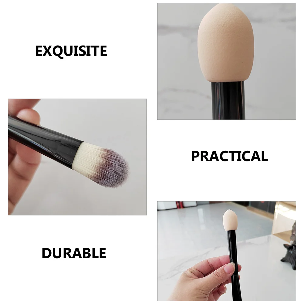 

Professional Dual Ended Makeup Brush for Full Coverage Foundation and Concealer Smooth Blend Precision Tip Perfect for Travel