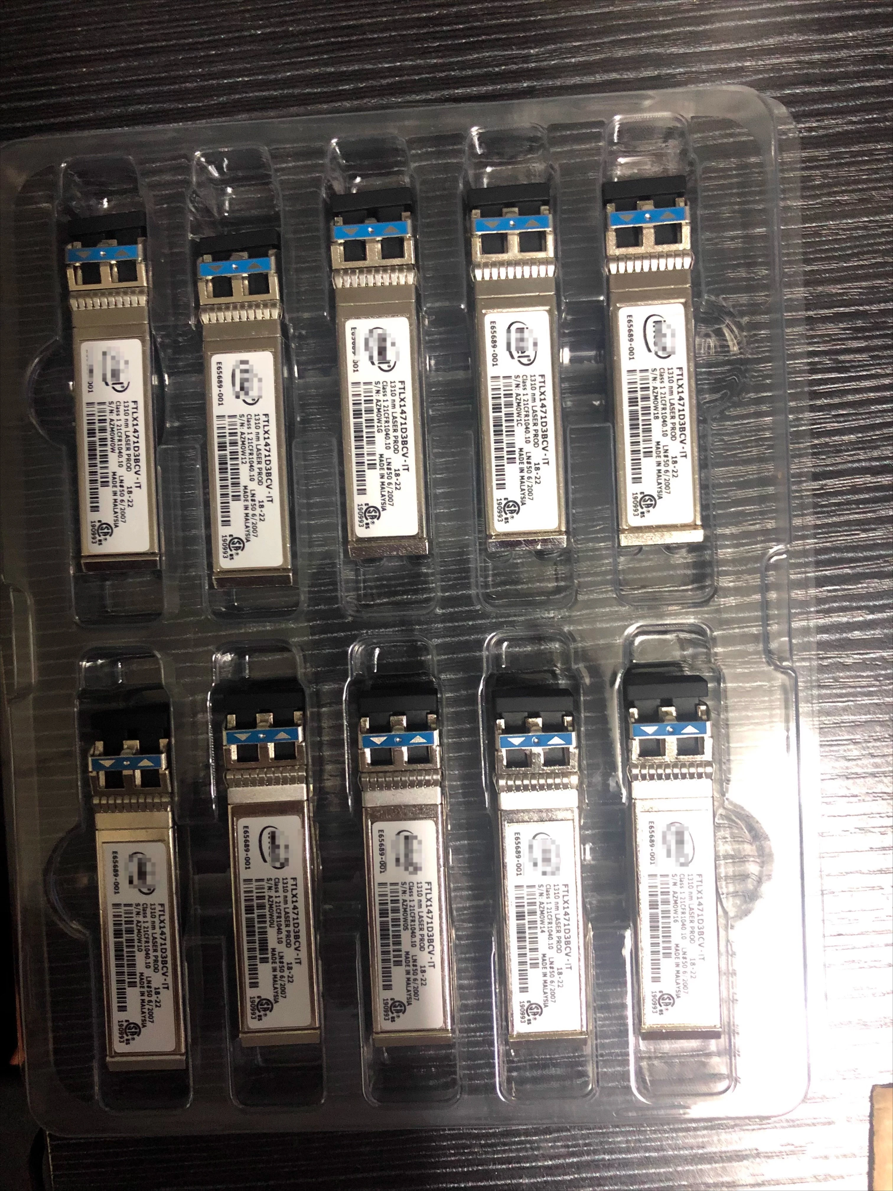 

1 шт. оригинальный новый FTLX1471D3BCV-IT 10-гигабитный одномодовый оптический модуль, 10G SFP + 10 км 1310