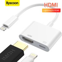 Lightning to HDMI Digital AV Adapter 1080P HD Video Sync Screen Connector Cable with Charging Port For iPhone 14 13 12