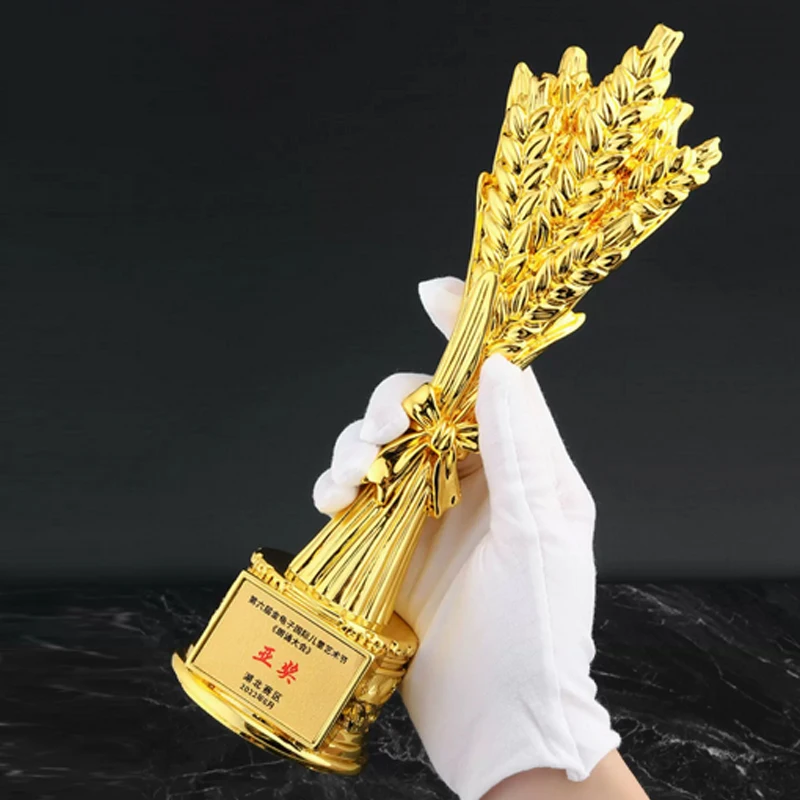 Customized Creative Electroplating Resin Trophy, Sports, Dance Competition Awards, Annual Meeting Souvenir, Home Decoration, 1Pc