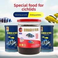 Porpoise African Cichlid Food, Sinking Pellets for Mbuna,Frontosa&Shell Dwellers,Color Enhancing for Malawi&Tanganyika Cichlids