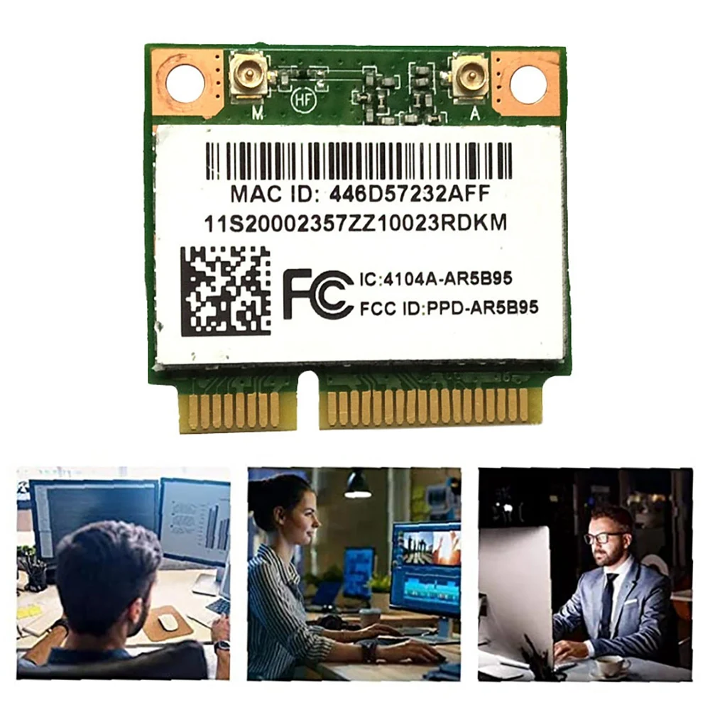 Atheros AR5B95 AR9285 Wireless Network Card 2.4G 150Mbps PCI-E Half-Height Built-in Network Card for X230 G460