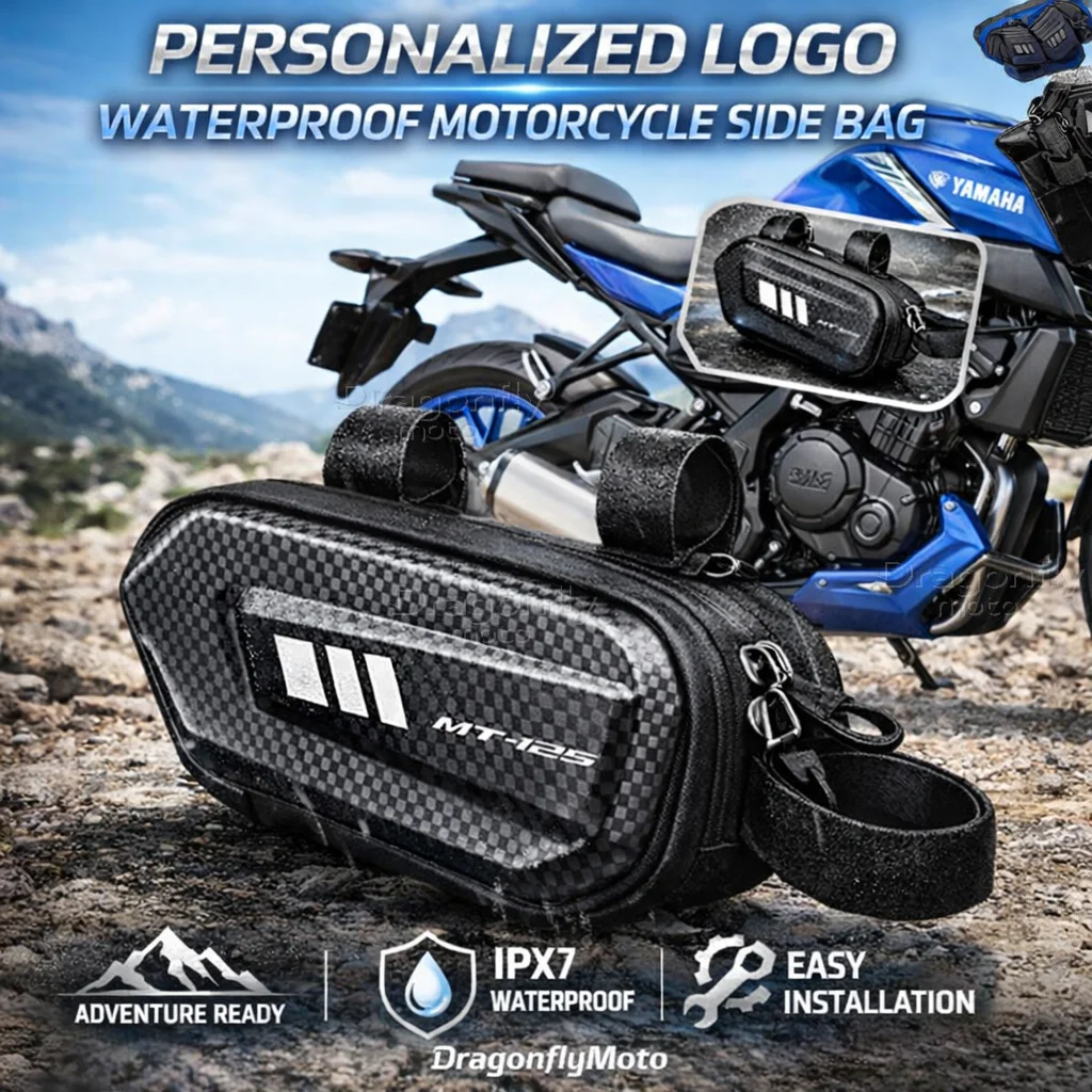 

For Yamaha MT-125 MT125 2015-2021 Motorcycle Side Bag Personalized Logo Waterproof Hard Shell Saddlebag