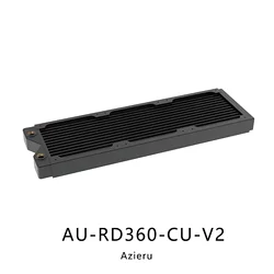 Bykski Azieru AU-RD360-CU-V2 360mm 3x120mm Copper Radiator Water Cooling