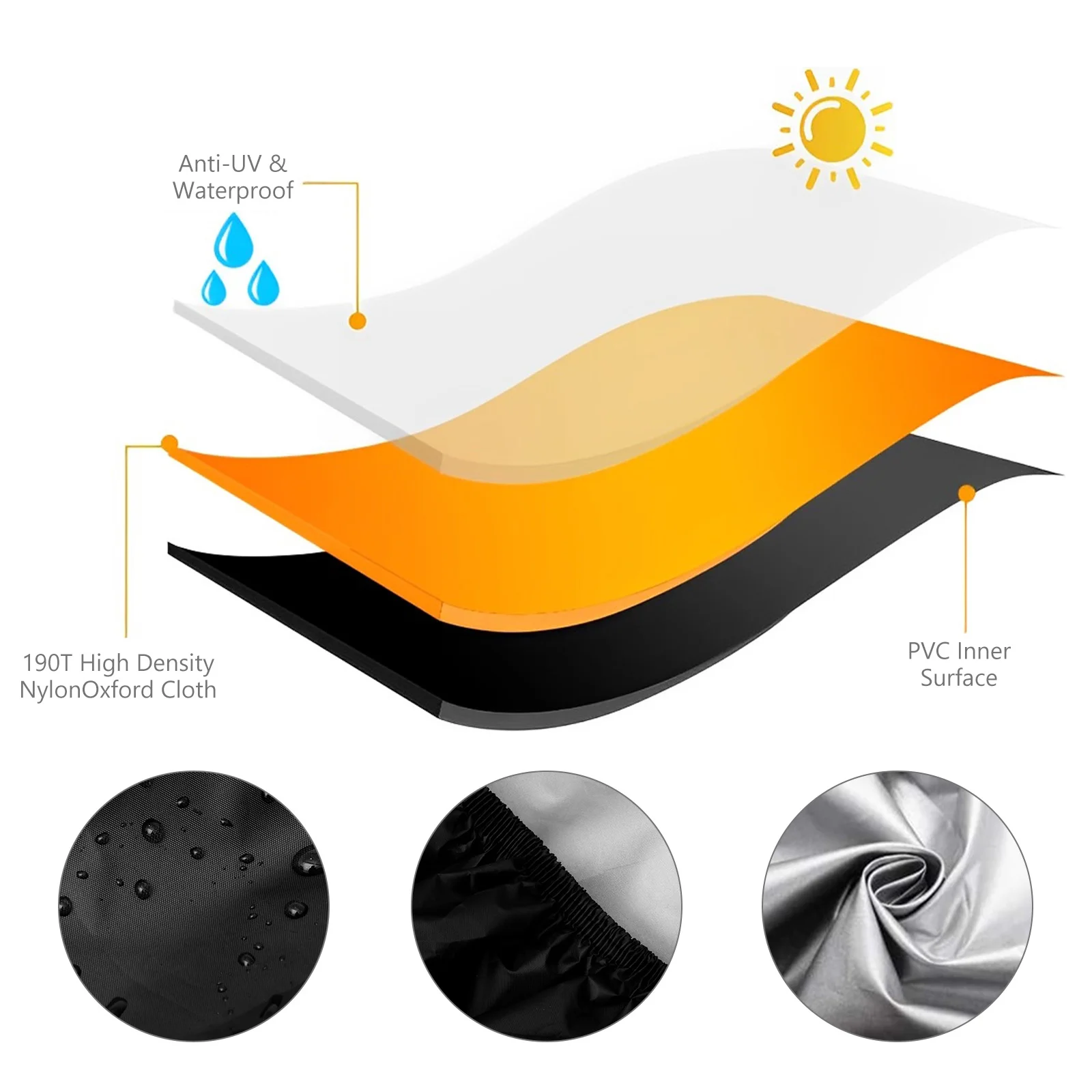 Copertura ATV universale 190T Oxford copertura impermeabile per moto protezione esterna polvere moto veicolo Scooter bicicletta protettiva