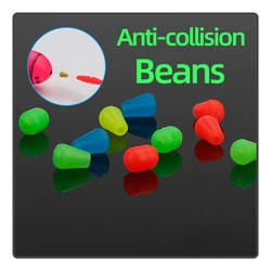 50Pcs Color Soft Rubber Rock Fishing Anti-Collision Beans Abo Float Line Hole Buffer Protection Bean Fishing Accessories