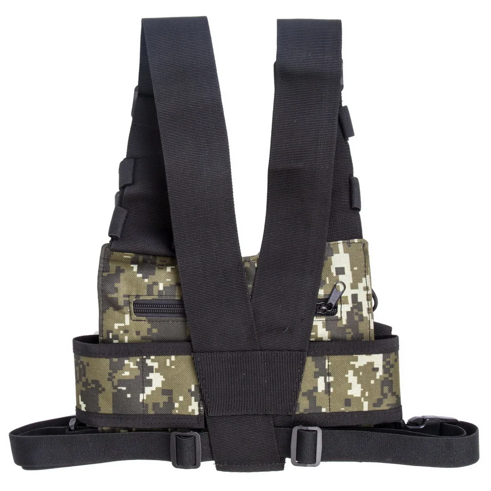 YiNiTone BG-01 digital camouflage Universal Radio Brust Harness Tasche Tasche Pack Holster für Two Way Radio