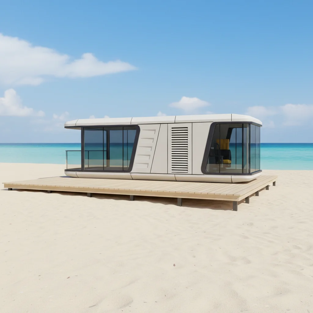 Environmentally Friendly Steel Waterproof Luxury Hotel Midcentury Modern Space Capsule Camping Tiny Mobile Living Room Bedroom