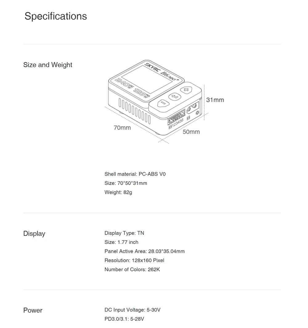 SKYRC B6neo / B6neo+ LiPo Battery Smart Balance Charger DC 200W PD 80W Input for RC Model Car Ship Boat Airplane