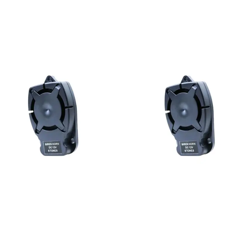 2X Alarm Horn Siren Buzzer 12V Six-Tone 110 Points Small Size Easy To Install High Decibel Flat Body Small Siren Horn-Y41A