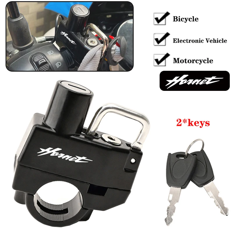 For HONDA Hornet CB750 HORNET CB 750 2023 2024 Universal Motorcycle Helmet Lock Anti-Theft Bicycle Helmet Security Locks with