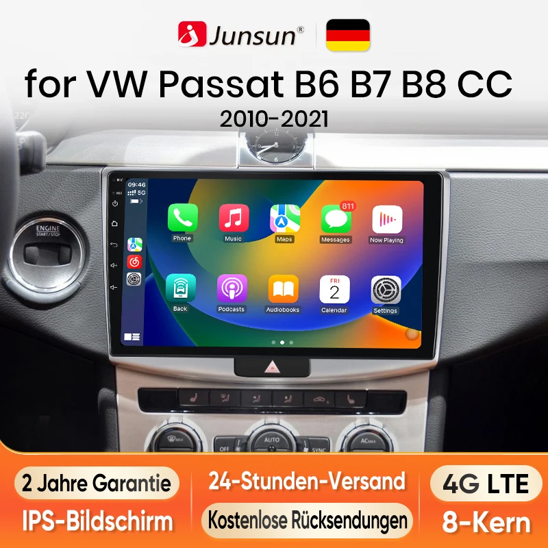 Junsun android radio autoradio für passat b7 b6 ccm 2013-2018 auto stereo für apple carplay