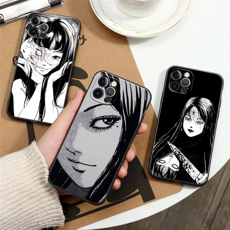 Horror Comic T-Tomie-Junji Ito Manga Phone Case For Apple iPhone 16e 16 15 14 13 12 11 Pro Max XR XS 8 Plus SE2 Back Cover Cases