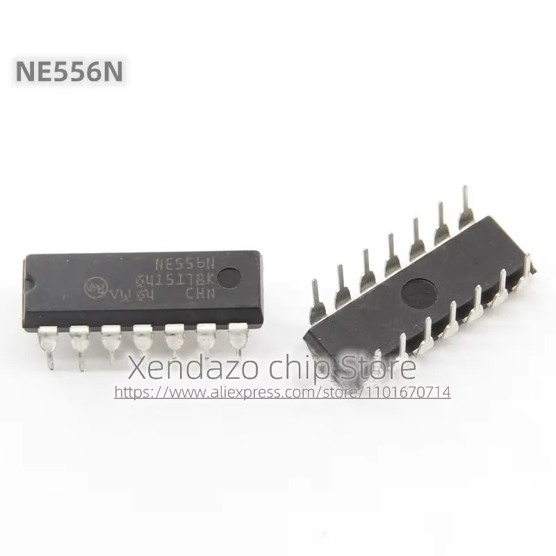 10pcs/lot NE556N NE556 DIP-14 In line package General bipolar dual timer chip