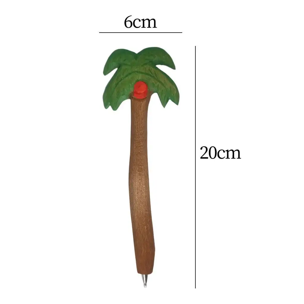 Wood Coconut Tree Pen Handcrafted Pen for DIY Crafts Drafting Note Taking