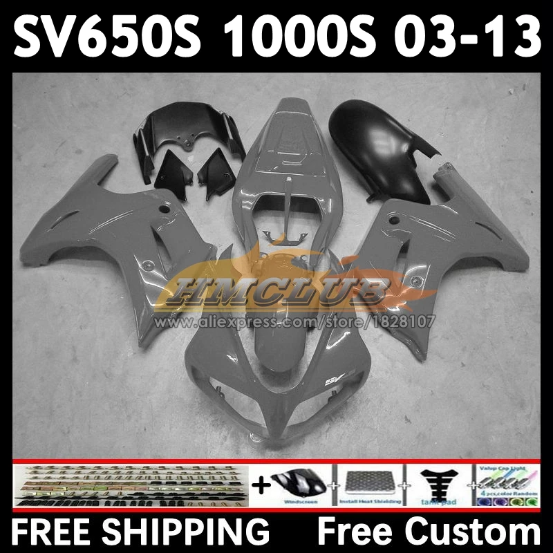 Glossy grey SV650S Kit For SUZUKI SV650 1000 2003 2004 2005 2006 2007 2008 21No.14 SV1000S SV 650S 1000S 09 10 11 12 13 Fairing