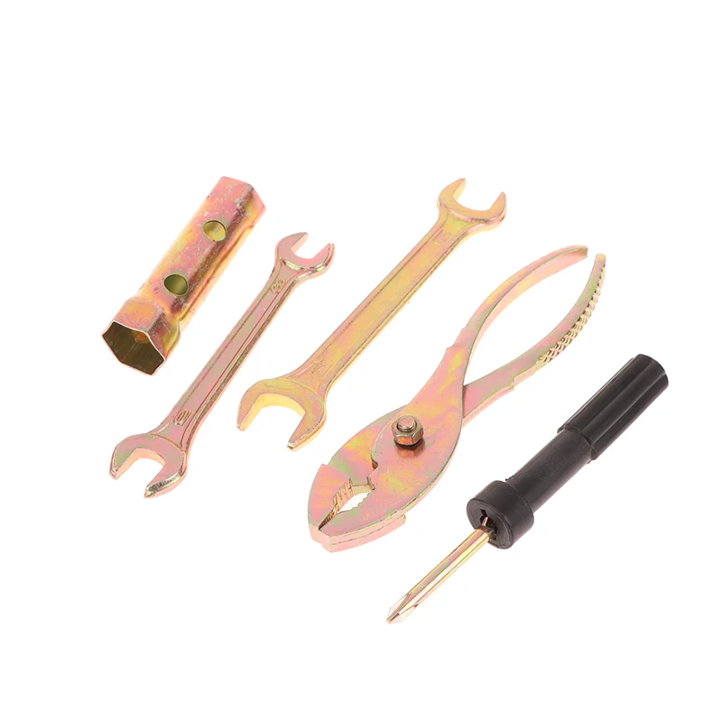1 Set Aluminum Alloy Motorcycle Repair Tool Motorcycle Spark Plug Spanner Wrench Socket Tool Kit Pliers Wrenches Screwdrive