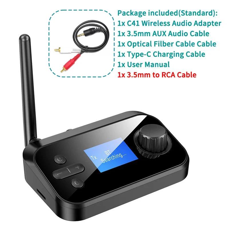 Multifunctionele Bluetooth Audio Zender Ontvanger 3.5mm AUX Optische Coaxiale Stereo Draadloze Adapter DAC Converter Voor TV PC