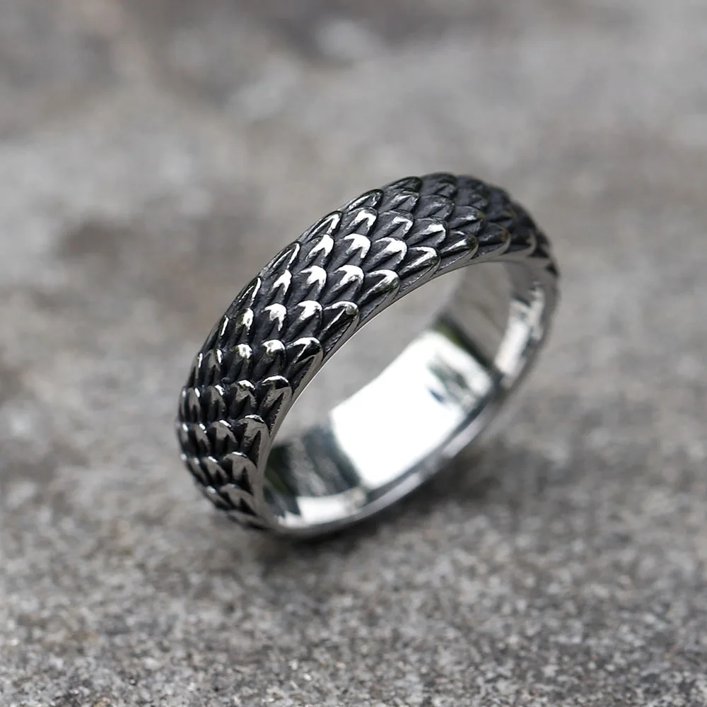 NEW Men\'s 316L stainless steel rings Vintage Nordic Viking Dragon Rings Amulet animal FASHION Jewelry Gifts free shipping