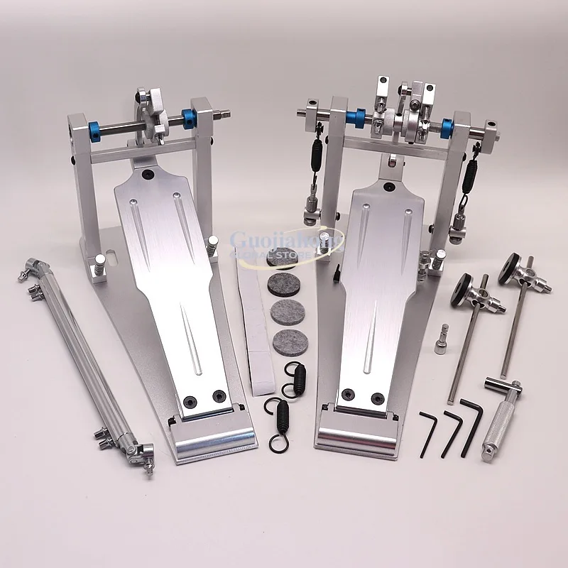 Silver Drum Set Double Pedal, Jazz Drum Double Pedal, Pedal Drum Practice, Hammer Instrument Accessories