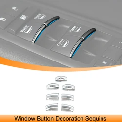 Car Window Lift Button Decoration Stickers for Jeep Grand Cherokee for Dodge Charger Chrysler 300C 2011 Up Interior Accessories