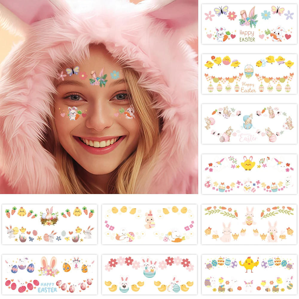 

Easter Tattoos.Easter Makeup Temporary Tattoos, Easter Basket Stuffers, Party Favors, Classroom Gifts
