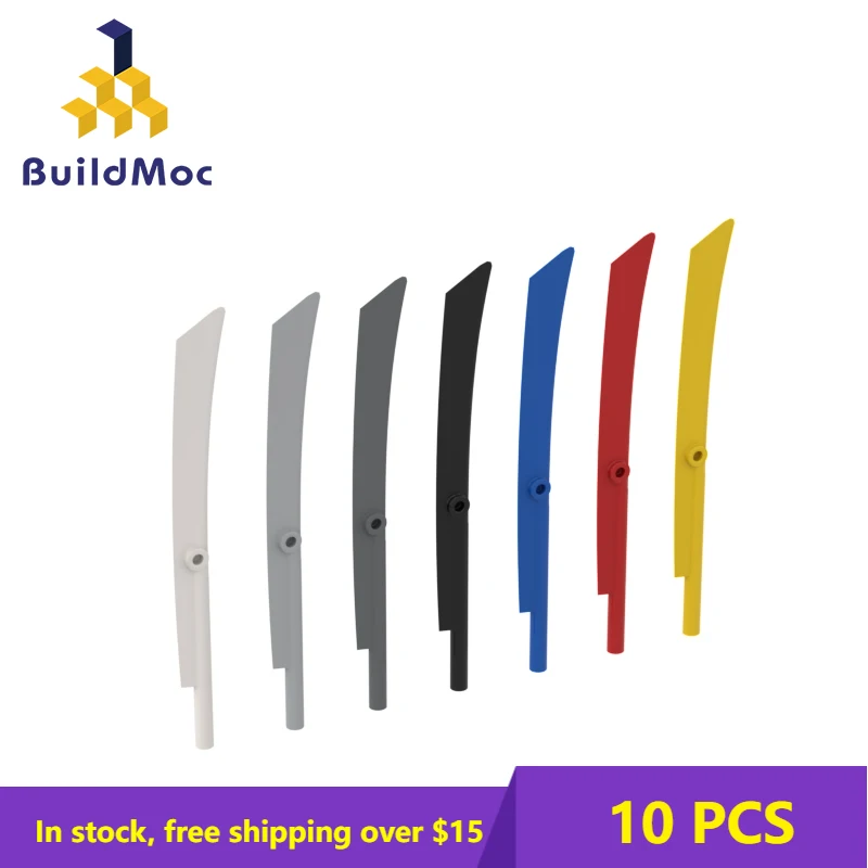 

10PCS MOC Bricks 98137 1x10 long knife For Building Blocks Parts DIY Construction Classic Brand gift Toys For kid