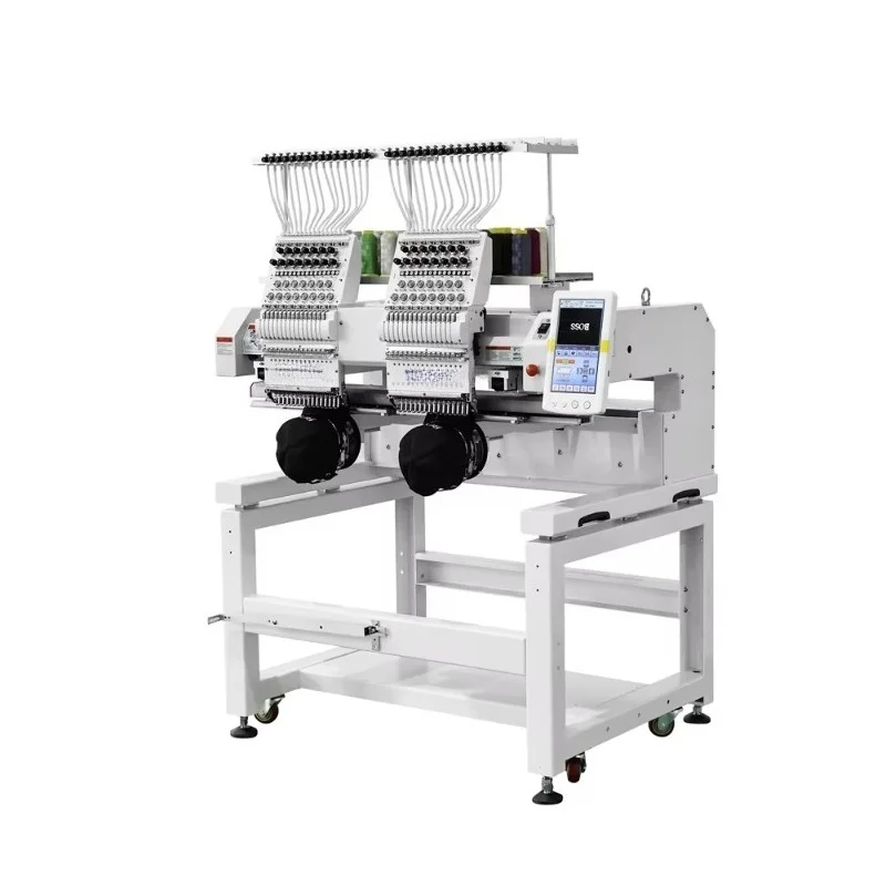 Custom 2 Head Embroidery Machine New Computerized Embroidery Machine Embroidery Machine with LCD Screen
